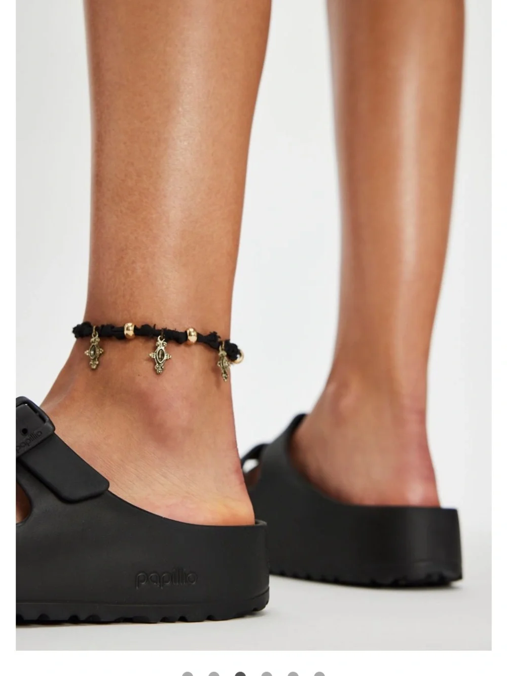 Birkenstock florida Triple-Strap Slide platform Eva Sandals - Black